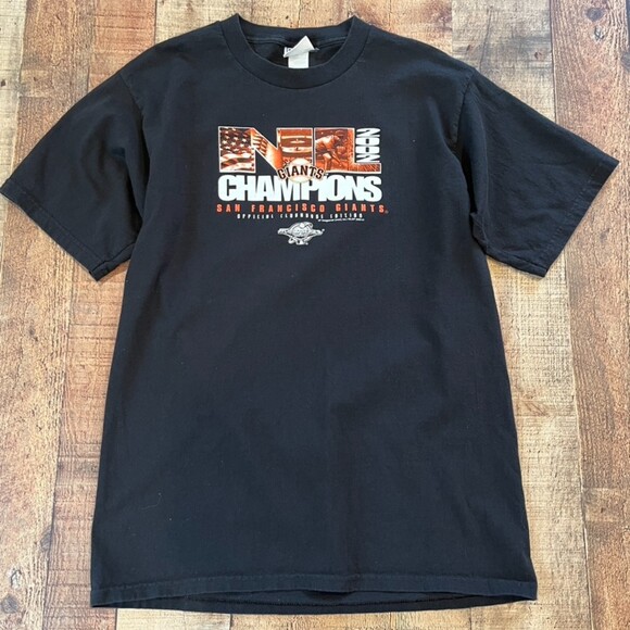 San Fransisco Giants NL Champions 2002 Black T-Shirt Medium Baseball - Picture 4 of 6